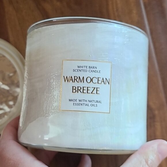 WARM OCEAN BREEZE 3 Wick Candle Bath & Body Works - Picture 6 of 6